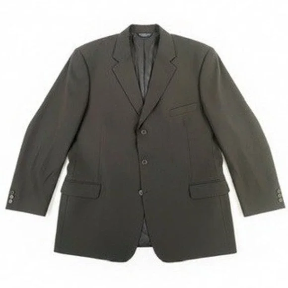 Brooks Mens 50L Blazer Jacket Suit Sport Coat Navy Blue Stretch Three Button - Picture 2 of 16